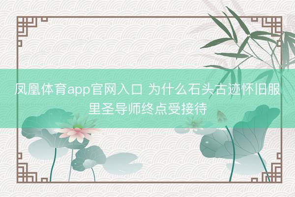 凤凰体育app官网入口 为什么石头古迹怀旧服里圣导师终点受接待