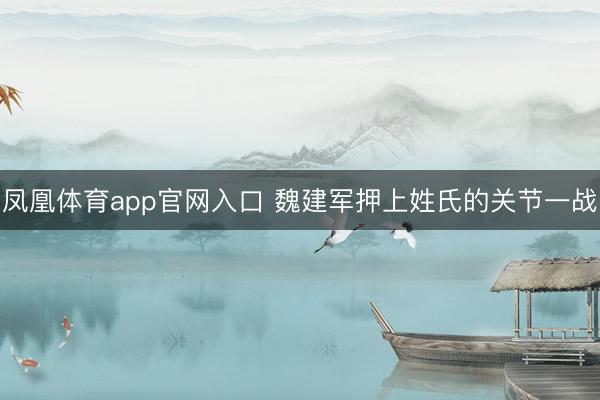凤凰体育app官网入口 魏建军押上姓氏的关节一战