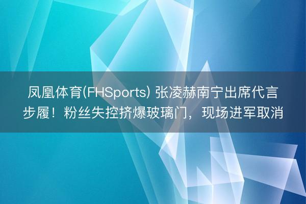 凤凰体育(FHSports) 张凌赫南宁出席代言步履!粉丝失控挤爆玻璃门,现场进军取消